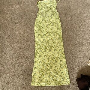 Backless floral dress